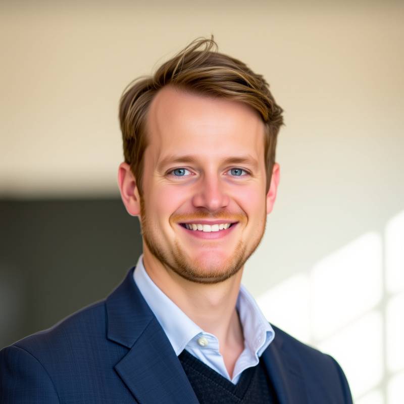 Teammitglied Markus Weber, professionell und selbstbewusst